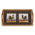ROOSTER RECTANGLE TRAY 18" x 12"